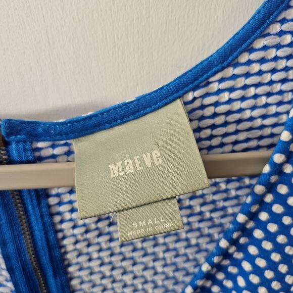 NwoT Anthropologie Maeve Textured Caldera Dress Polka Dot Sz S Coquette Twee - Picture 3 of 7